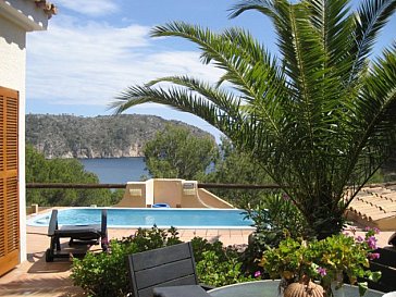 Ferienhaus in Camp de Mar - Terrasse mit Meerblick