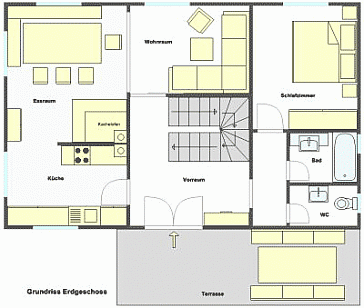 Ferienhaus Grundrissplan 1