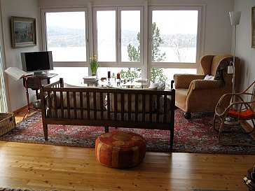 Ferienwohnung in Steckborn - Wohnzimmer mit Seesicht