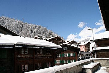 Ferienwohnung in Klosters - Aussicht Balkon