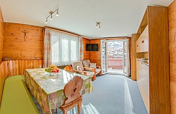 Ferienwohnung in Saas-Fee - Wohnbereich