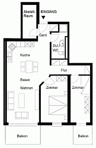 Ferienwohnung Grundrissplan 1