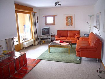 Ferienwohnung in Sils-Maria - Wohnbereich der Ferienwohnung