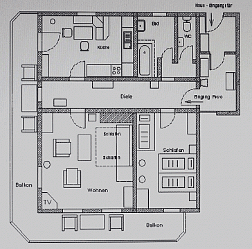 Ferienwohnung Grundrissplan 1