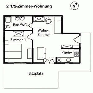 Ferienwohnung Grundrissplan 1