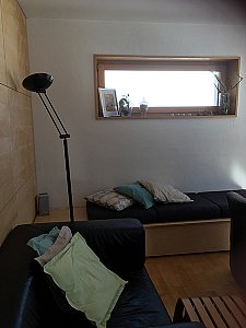 Ferienwohnung in Sent - Wohnzimmer