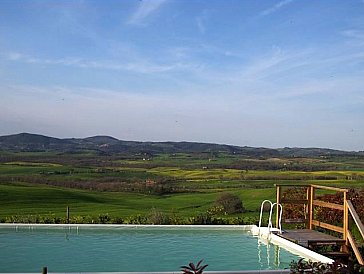Ferienhaus in Pienza - Der Swimmingpool mit Panoramasicht