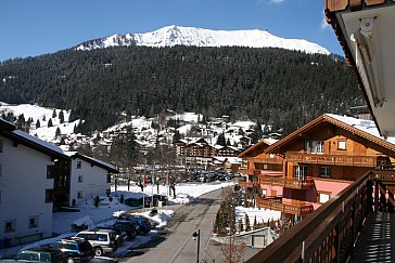 Ferienwohnung in Klosters - Aussicht Balkon