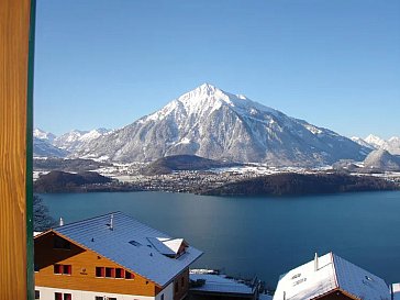 Ferienwohnung in Sigriswil - Aussicht Niesen im Winter