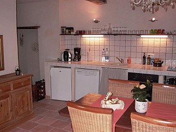 Ferienwohnung in Servas - Hausteil Sissi - Küche mit Esszimmer
