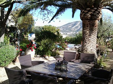 Ferienhaus in Altea - Garten mit Sitzgruppe 8 Personen