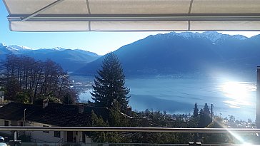 Ferienwohnung in Brione sopra Minusio - Ausblick ab unserer Terrasse