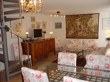 Ferienhaus in Brione sopra Minusio - Wohnzimmer