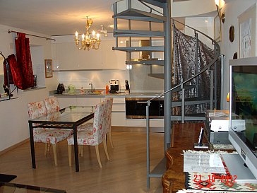 Ferienhaus in Brione sopra Minusio - Wohnzimmer/Küche
