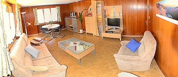 Ferienwohnung in Grächen - Wohnbereich