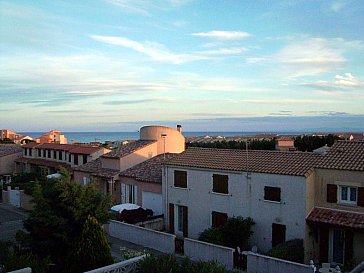 Ferienhaus in St. Pierre la Mer - Meerblick vom Schlafzimmer