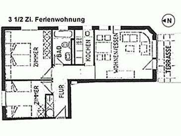 Ferienwohnung Grundrissplan 1