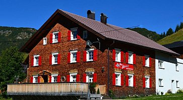 Ferienwohnung in Warth - Haus Biberkopf im Sommer