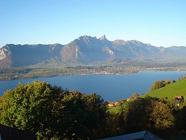 Ferienwohnung in Tschingel ob Gunten - Aussicht auf den Thunersee