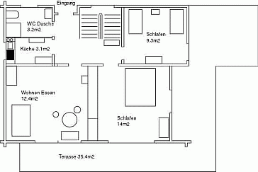 Ferienwohnung Grundrissplan 1