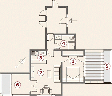 Ferienhaus Grundrissplan 1