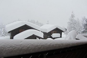 Ferienwohnung in Bellwald - Balkon im Winter