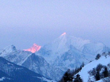 Ferienwohnung in Münster - Aussicht aufs Weisshorn