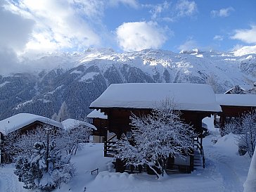 Ferienwohnung in Bellwald - Aussicht von Terrasse