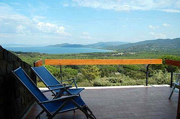 Ferienhaus in Punta Ala - Sonnenterrasse mit fantastischem Meerblick