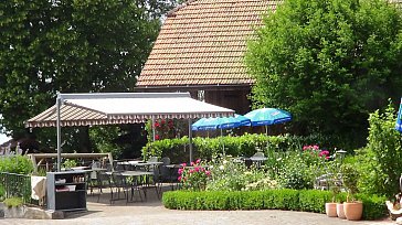 Ferienwohnung in Ringoldswil - Terrasse Restaurant Krindenhof