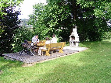 Ferienwohnung in Owingen - Sitzplatz mit Grill