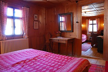 Ferienhaus in Gargellen - Schlafzimmer mit Doppelbett