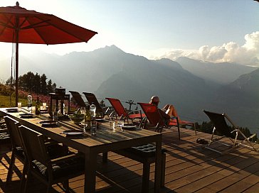 Ferienhaus in Haute-Nendaz - Wunderschöne Aussicht von der Terrasse