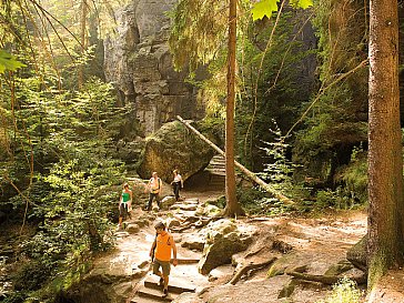 Ferienwohnung in Hohnstein - Wanderwege in wildromantischer Umgebung