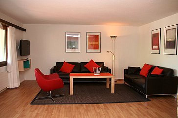 Ferienwohnung in Klosters - Wohnzimmer