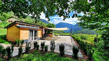 Ferienhaus in Visperterminen - Briggelershome Terrasse