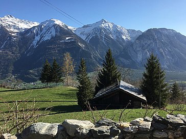 Ferienhaus in Leuk - Aussicht vom Sitzplatz