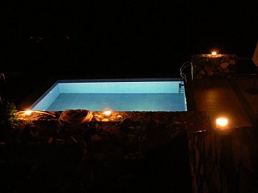 Ferienhaus in Tijarafe - Schwimmen am Abend
