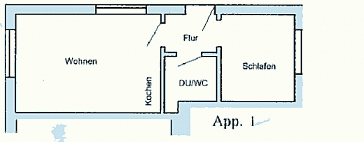 Ferienwohnung Grundrissplan 1