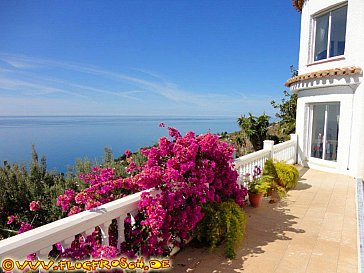 Ferienhaus in Salobreña - Terrasse mit Wasserkaskaden