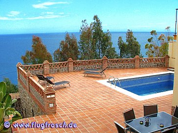 Ferienhaus in Almuñécar - Terrasse mit Meerblick