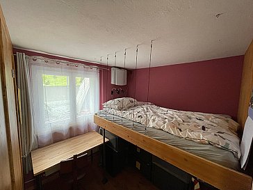 Ferienwohnung in Kandersteg - Schlafzimmer 3 mit Hochbett 90-140/200