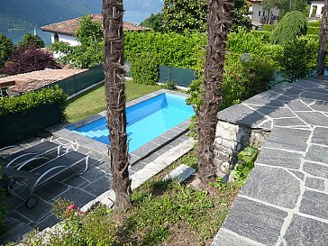 Ferienhaus in Drano-Valsolda - Sicht von der kleineren Terrasse