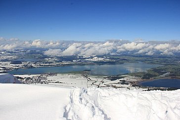 Ferienhaus in Füssen - Wintereinbruch im Oktober - Blick vom Tegelberg