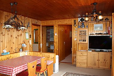 Ferienwohnung in Flumserberg-Bergheim - Wohnzimmer mit Essecke