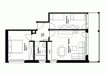 Ferienwohnung Grundrissplan 1