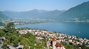 Ferienwohnung in Locarno-Orselina - Sicht auf den Lago Maggiore