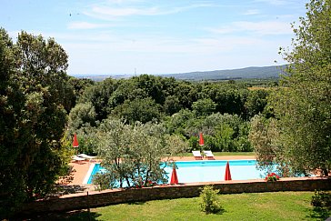 Ferienwohnung in Massa Marittima - Panorama von der Terrasse