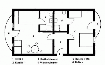 Ferienhaus Grundrissplan 1