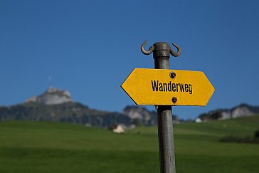Ferienwohnung in Weissbad - Wanderweg direkt vor der Haustüre